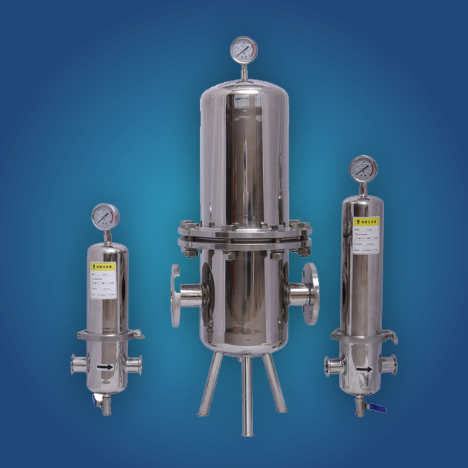 Sterilizing filter series