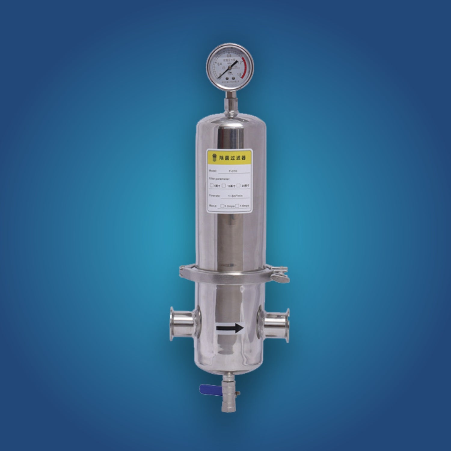 Sterilizing filter series